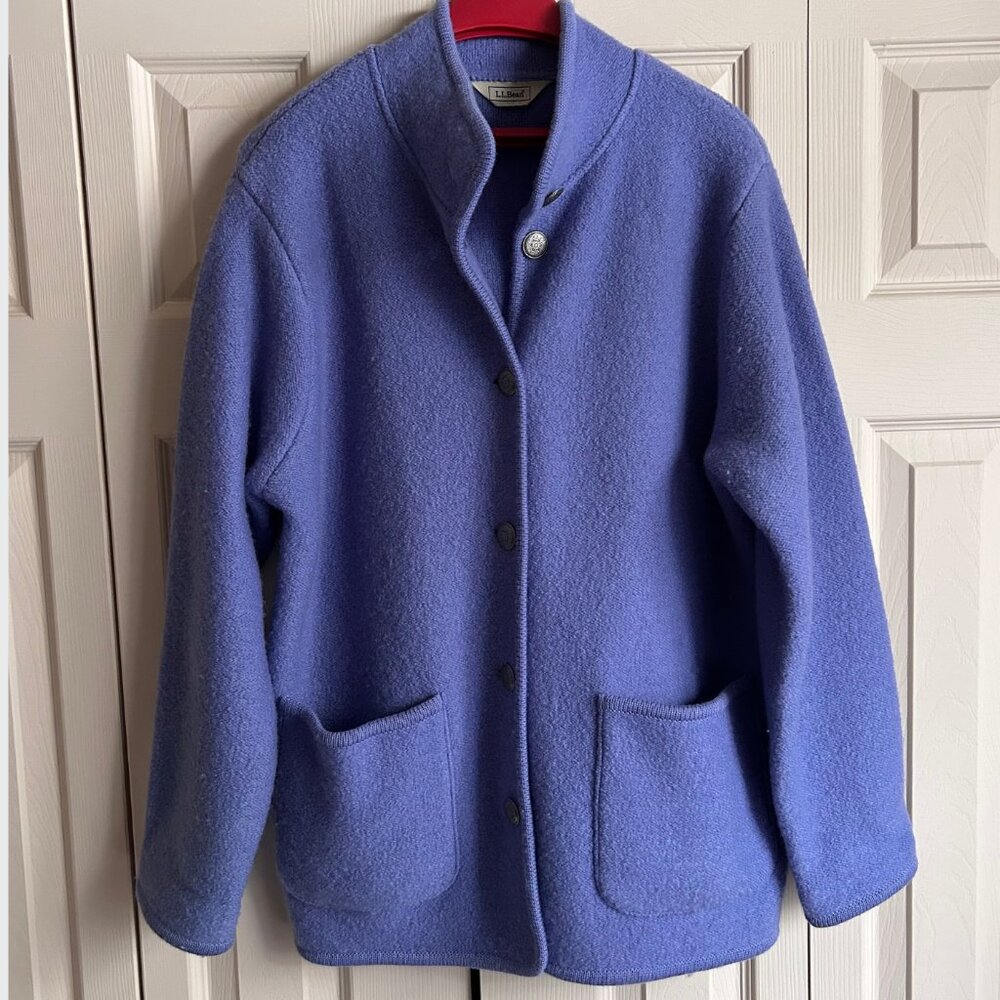 Women’s L.L. Bean 100% Wool jacket Lavender LARGE